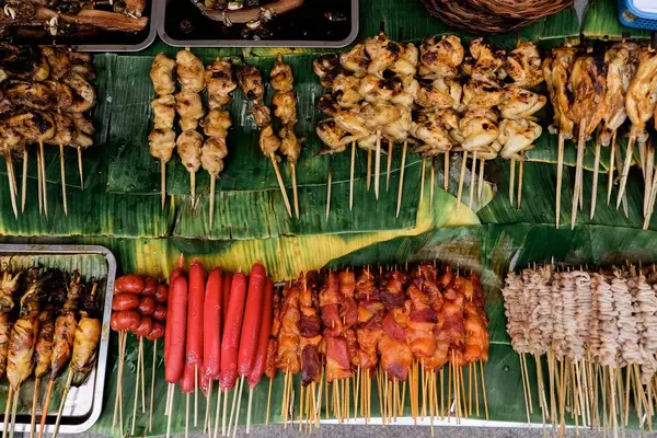 Flatlay of ready-to-grill food  (Flip 2019)