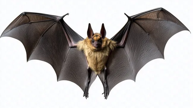 Fledermaus mit ausgebreiteten Flügeln