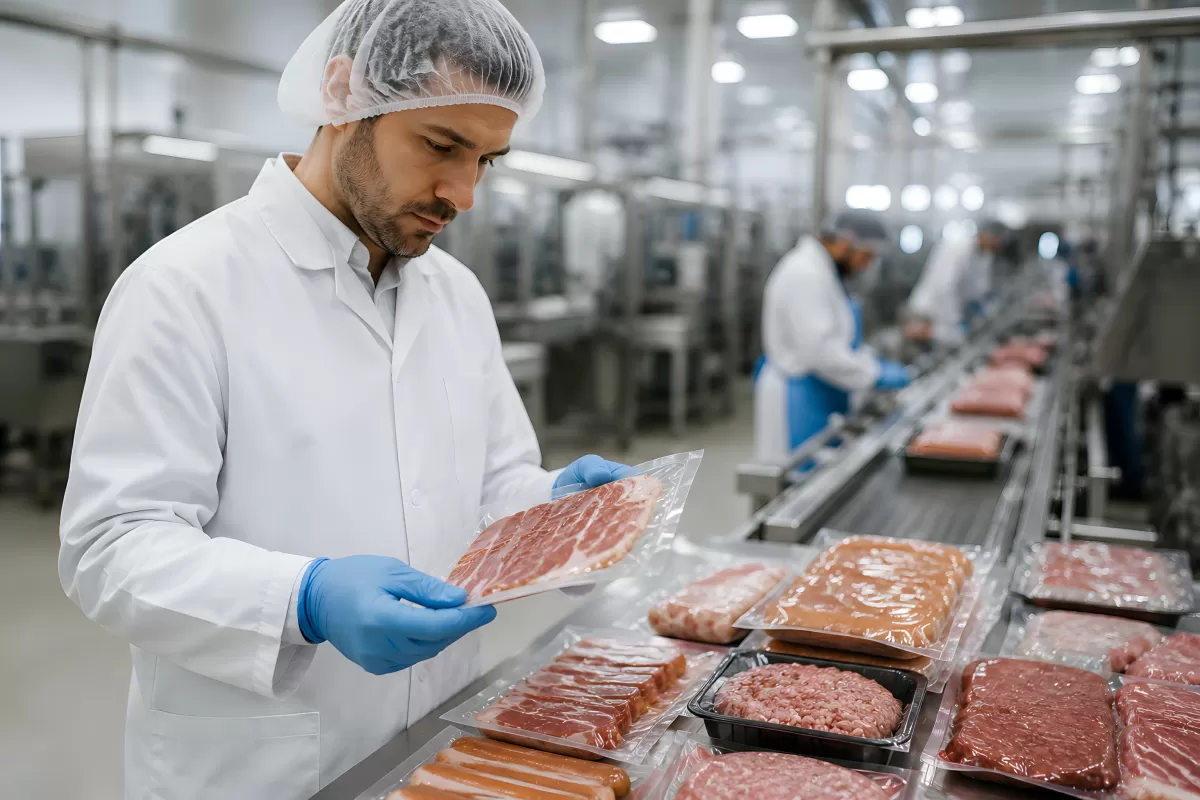 Fleischkontrolle in moderner Lebensmittelproduktion