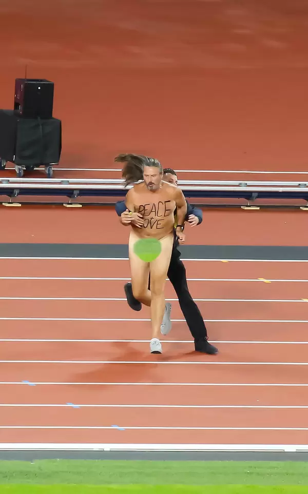 Flitzer während der Leichtathletik-WM in London