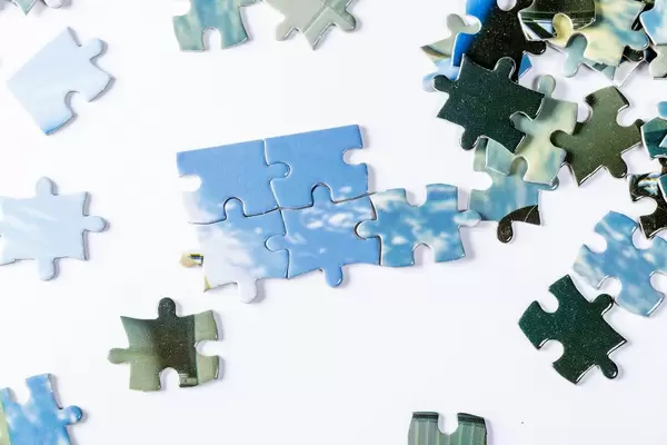 Folding of puzzles pictures