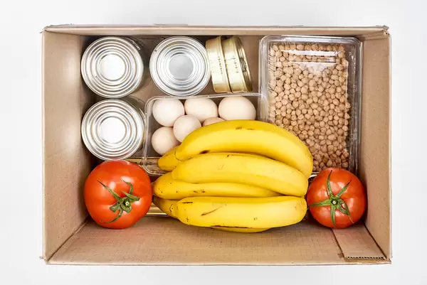 Food donation box from above