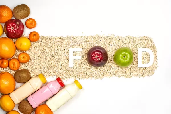 Food - written with apple fruits