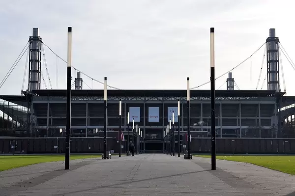 Football stadium "Rheinenergiestadium" of Cologne front view