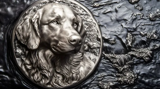 Fotorealistische Darstellung eines Golden Retriever-Hundes