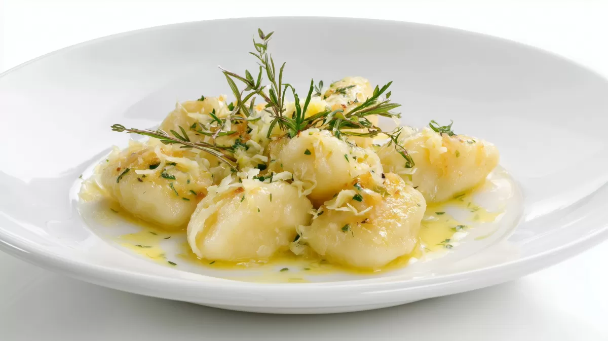 Fränkische Schupfnudeln Baunzer mit Kräuterbutter