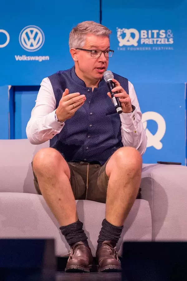 Frank Thelen, Founder und CEO von Freigeist, auf der Wiesn im Rahmen der Technologie Konferenz Bits&Pretzels