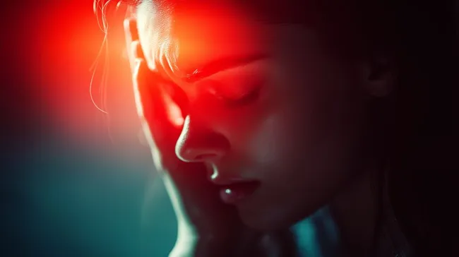 Frau leidet unter Intensivem Kopfschmerz