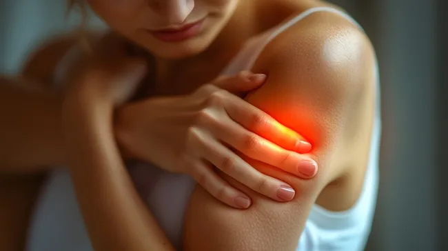 Frau mit Ellbogenschmerzen - medizinisches Gesundheitskonzept