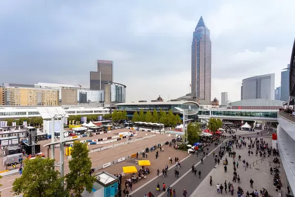 Freigelände der Automesse der IAA 2017 in Frankfurt am Main