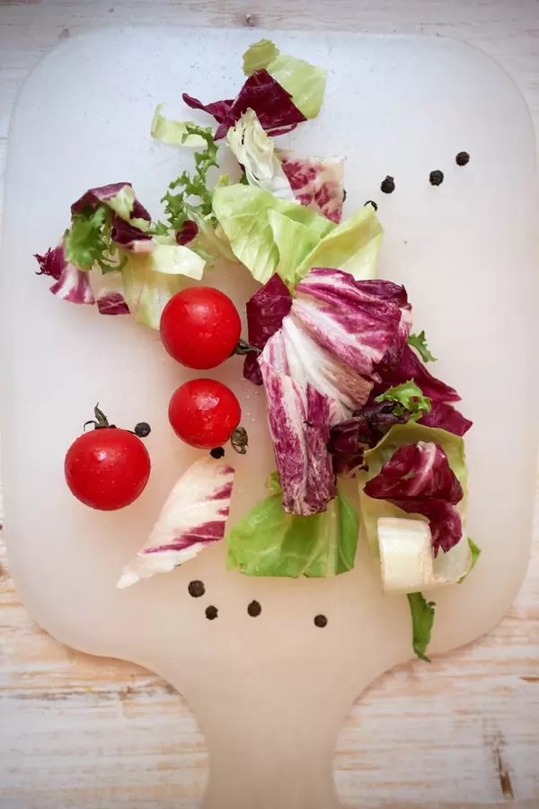 Fresh and tasty vegetables for salad