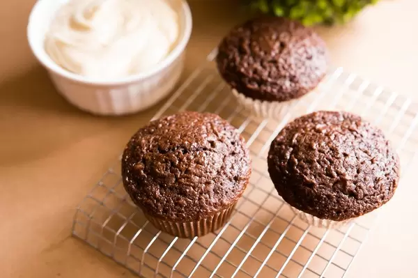 Fresh baked chocolate cupcakes