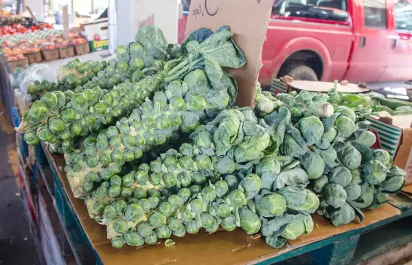Fresh brusell sprout at the market  (Flip 2019)