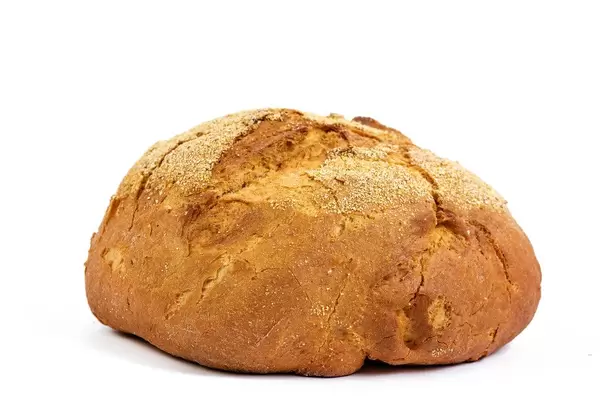 Fresh Corn Bread above white background