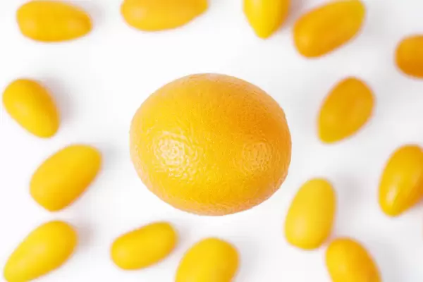 Fresh fruits, orange and Kumquats