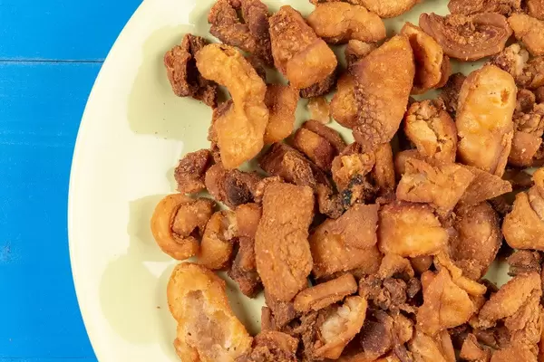 Fresh Greaves served on the plate