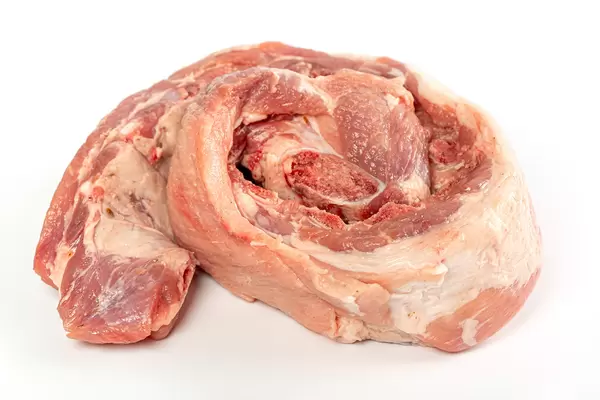 Fresh raw ribs on white background