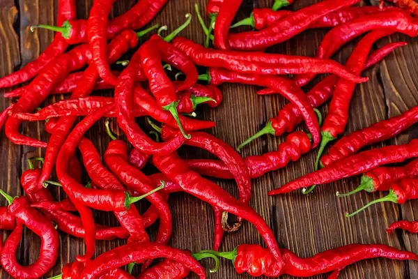 Fresh red chili pepper background