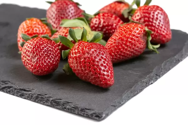 Fresh Red Strawberries on the stone tray (Flip 2019)