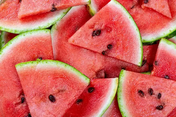 Fresh ripe watermelon slices background