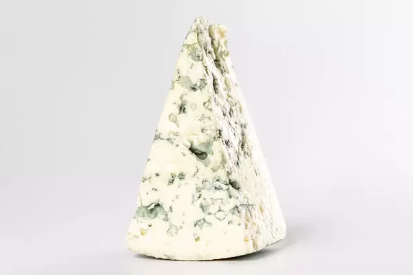 Fresh slice of dorblu cheese