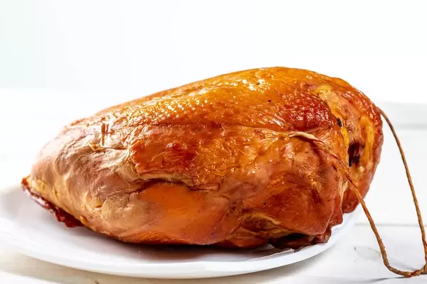 Fresh smoked chicken meat on the table