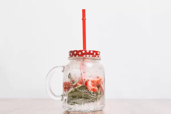 Fresh strawberry cocktail