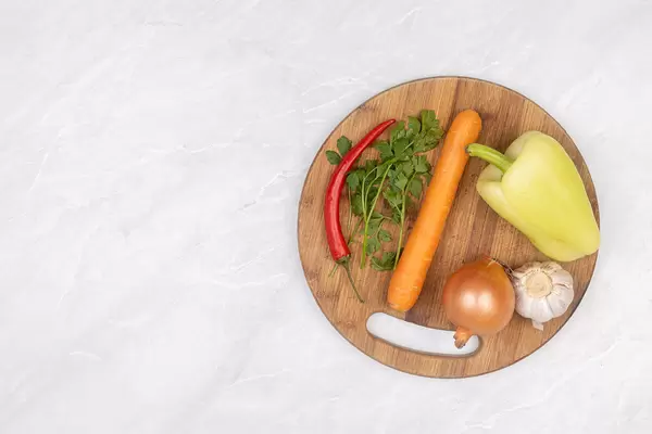 Fresh Vegetables ready for cooking Broth