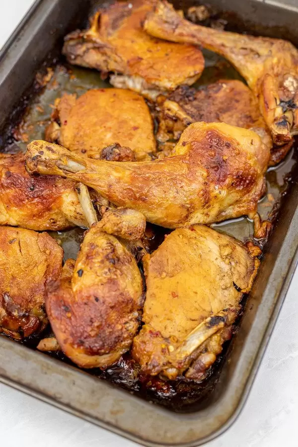 Fried Chicken and Pork Meat