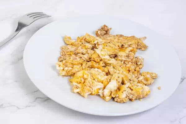 Fried Eggs served on the plate