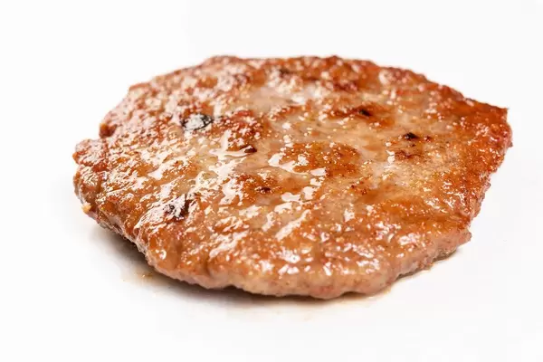 Fried Minced Meat Steak on the white marble (Flip 2019)