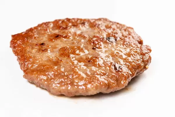 Fried Minced Meat Steak on the white marble