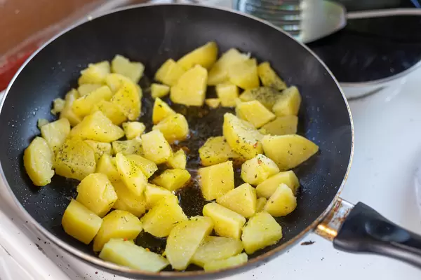 Fried Potatoes in the frying pan
