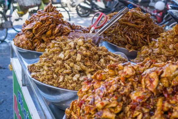 Fried Seafood Snacks sold at a Street Vendor in Vung Tau, Vietnam