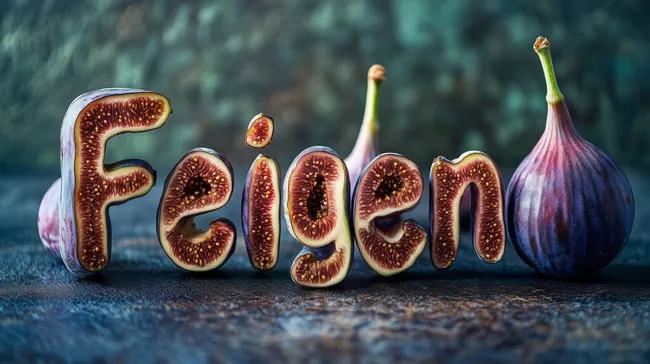 Frisch aufgeschnittene Feigenfrüchte auf dunklem Hintergrund