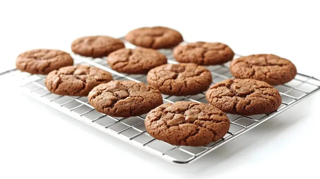 Frisch gebackene Kekse auf Abkühlgitter