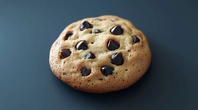 Frisch gebackener Schokocookie mit geschmolzenen Chips