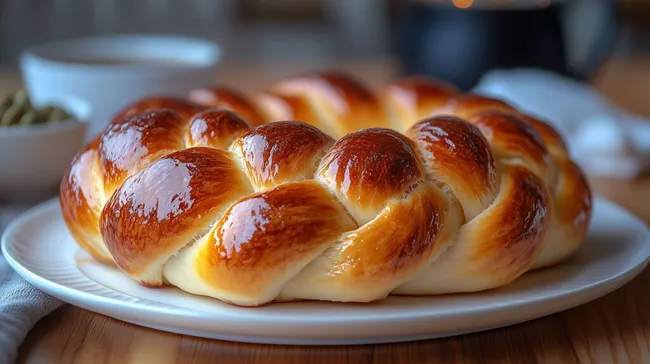 Frisch gebackenes, gezwirbelte Hefeteigbrötchen