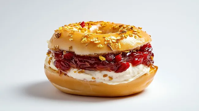 Frisch gebackenes Krebs-Bagel mit Cranberries