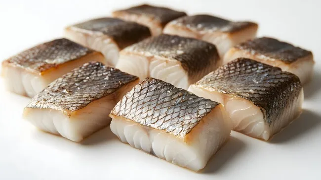 Frisch gegarte Lachsfilets auf hellem Untergrund