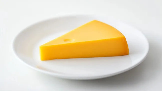 Frisch geschnittener Cheddar-Käse auf weißem Teller