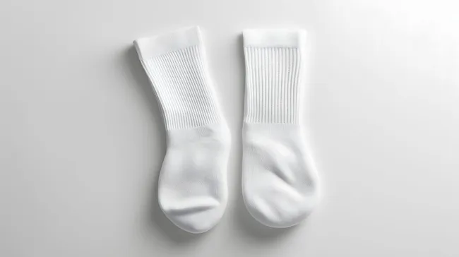 Frisch gewaschen - Paar weiße Baumwollsocken