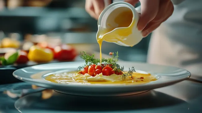 Frisch zubereiteter Tomatensalat mit würziger Sauce