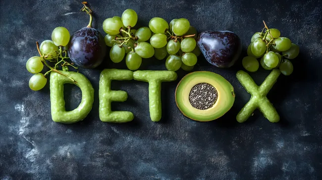 Frische Bio-Früchte und Superfood auf dunkler Oberfläche