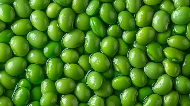 Frische grüne Edamame-Bohnen als gesunde Proteinquelle