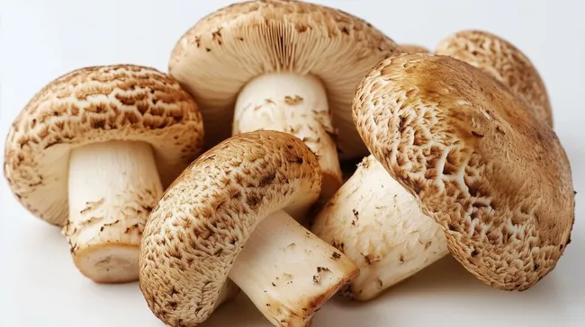Frische Matsutake-Pilze in natürlicher Optik