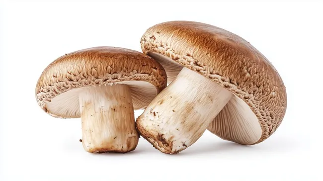 Frische Pilze auf weißem Hintergrund