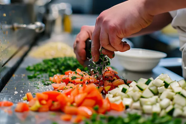 Frische Zutaten für ein Gemüsegericht