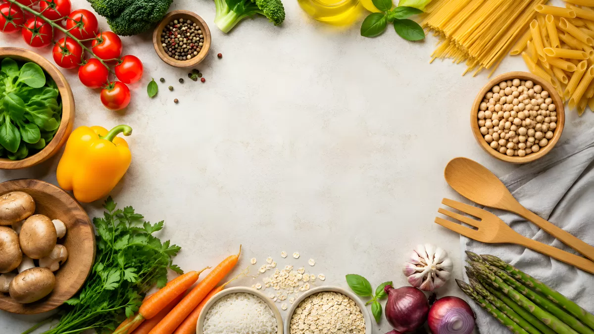 Frische Zutaten für mediterrane Küche im Überblick