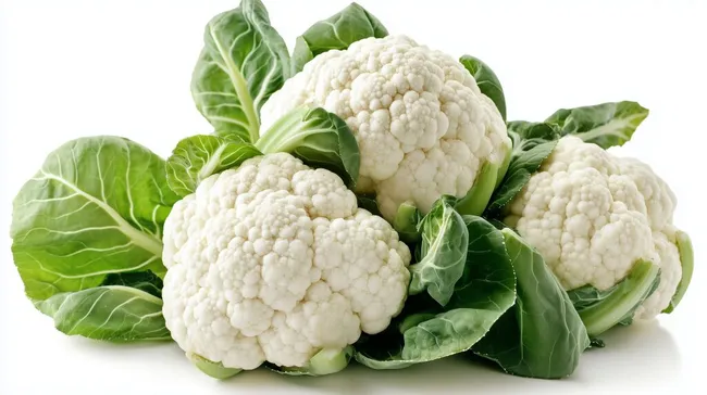 Frischer Blumenkohl auf weißem Hintergrund